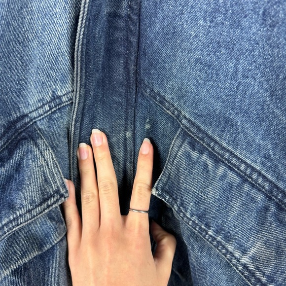 Vintage Hunt Club Oversized Denim Bomber Jean Jacket Y2K Retro Grunge 90s - Picture 7 of 9